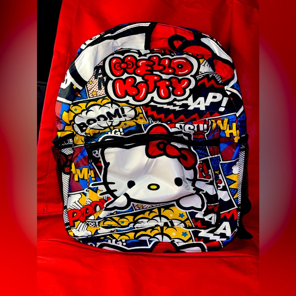 NWOT Sanrio Hello Kitty Full Size Back Pack. 11.4”x7.8”x15.7